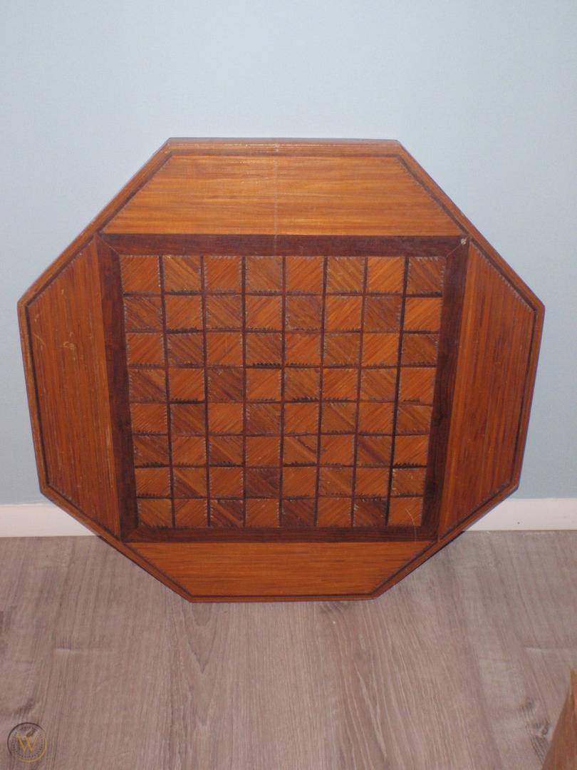 Vintage octagonal wood table top 1 34d9a7b0cf914ff88739ed0d32ecde48