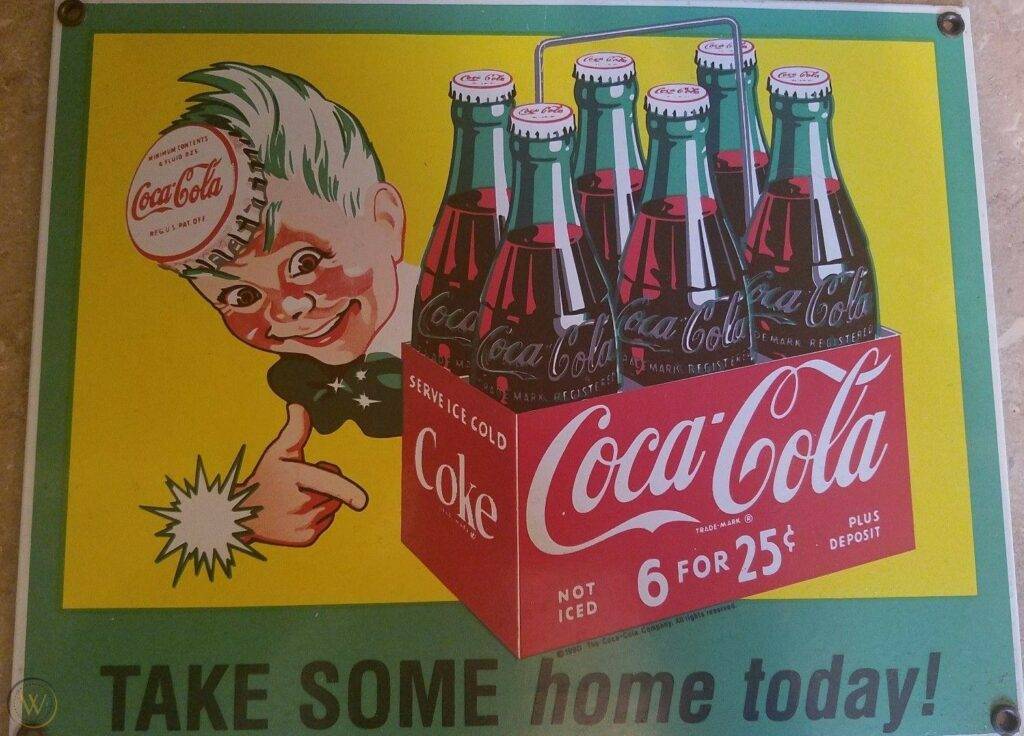 Vintage coca cola coke enamel 1 03b0c640fdc32bfd2145c88dd7647208 1