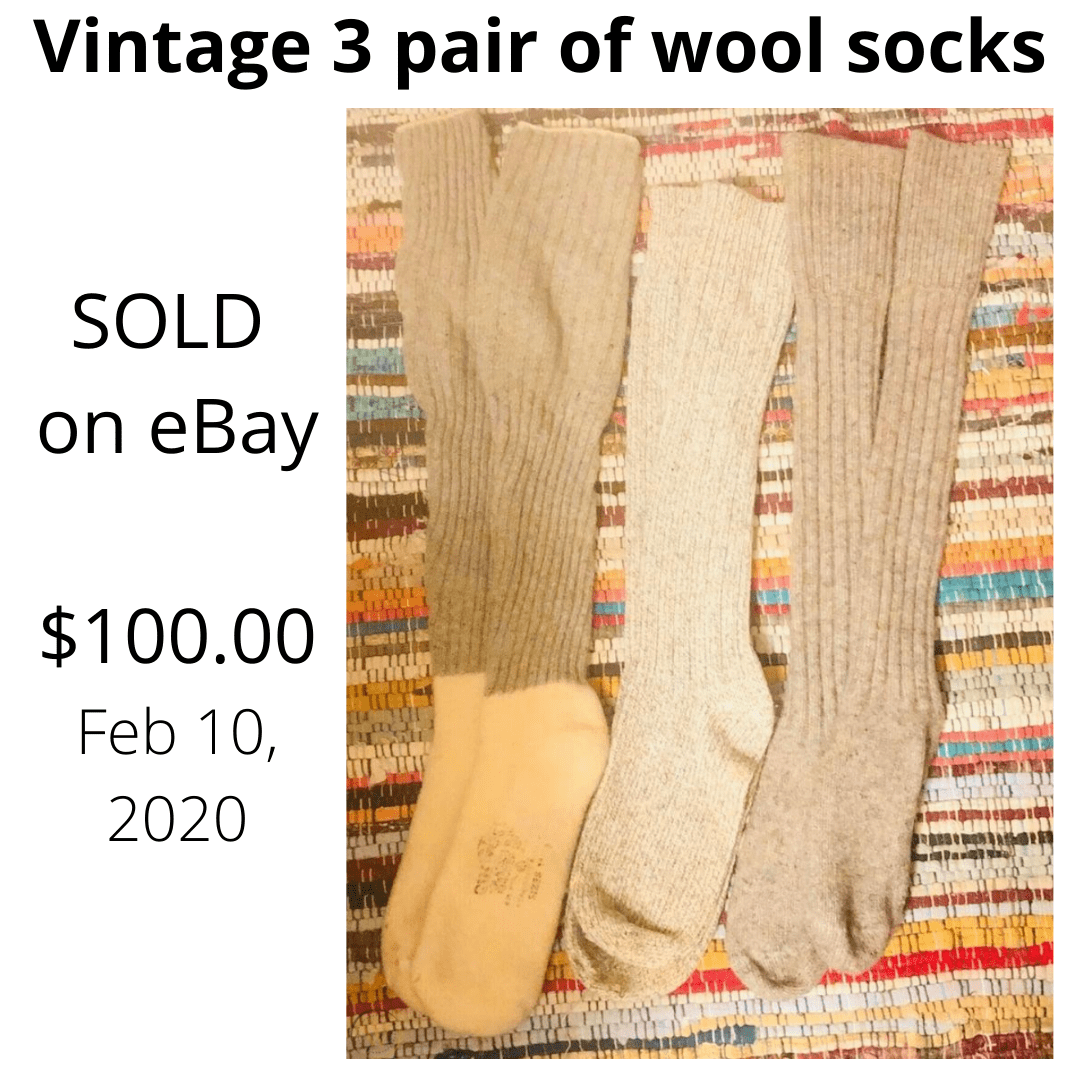 Vintage 3 pair of wool socks