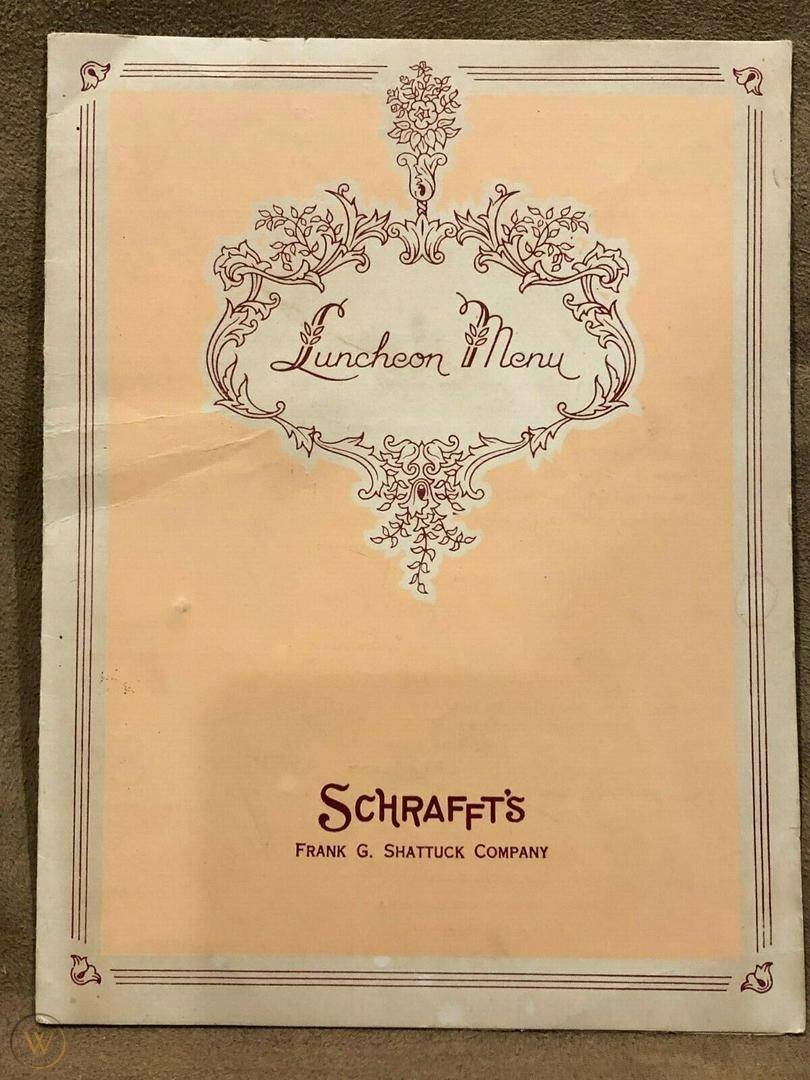 Vintage 1955 schraffts luncheon menu 1 2afa97615a9e8d60307d1a2e5fac483a