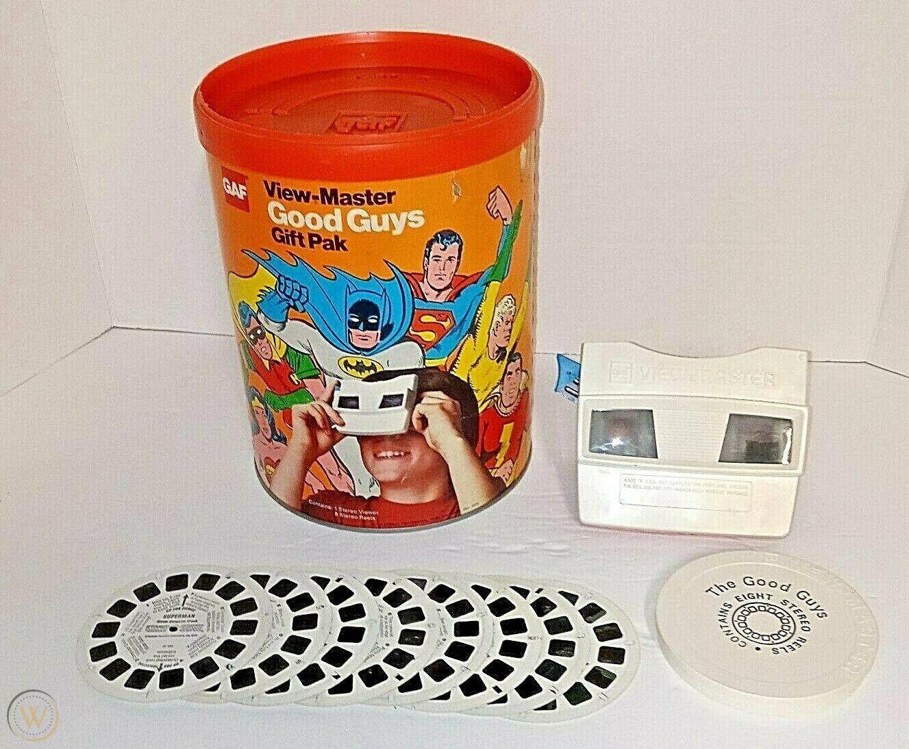 View-Master Good Guys Gift Pak - 8 Stereo Reels, 1 Stereo Viewer - DC  COOL