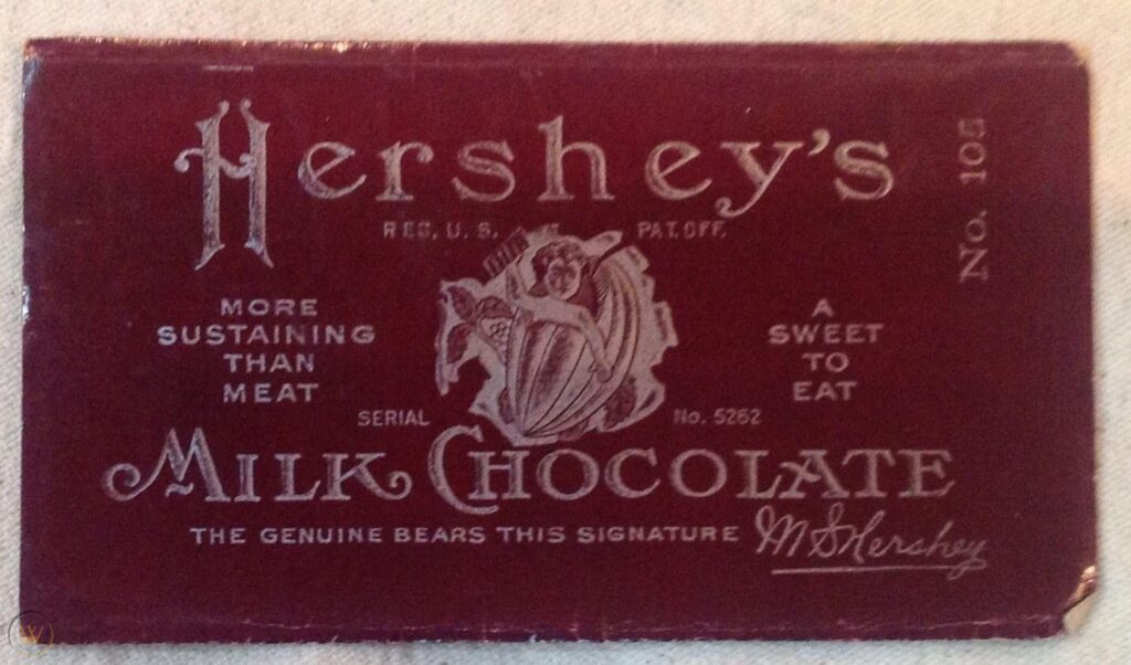 Envoltura de barra de chocolate con leche Early Hershey