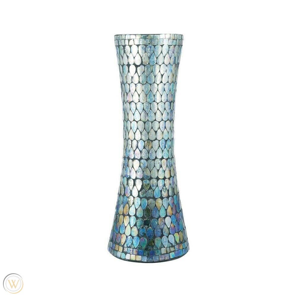 Glass mosaic curved vase made glass 1 e4844c50fb7d2a215607254420c02ad2