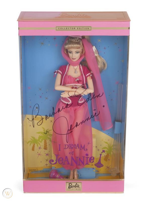 Barbara eden signed barbie doll box