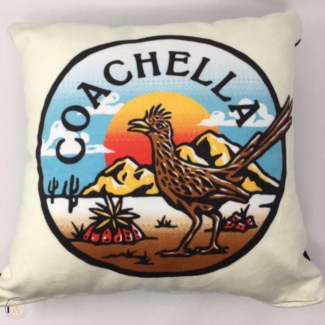 vintage pillow Coachella music festival