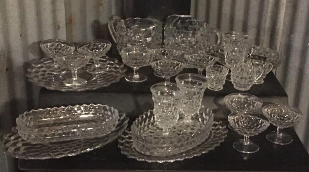Vintage fostoria glassware